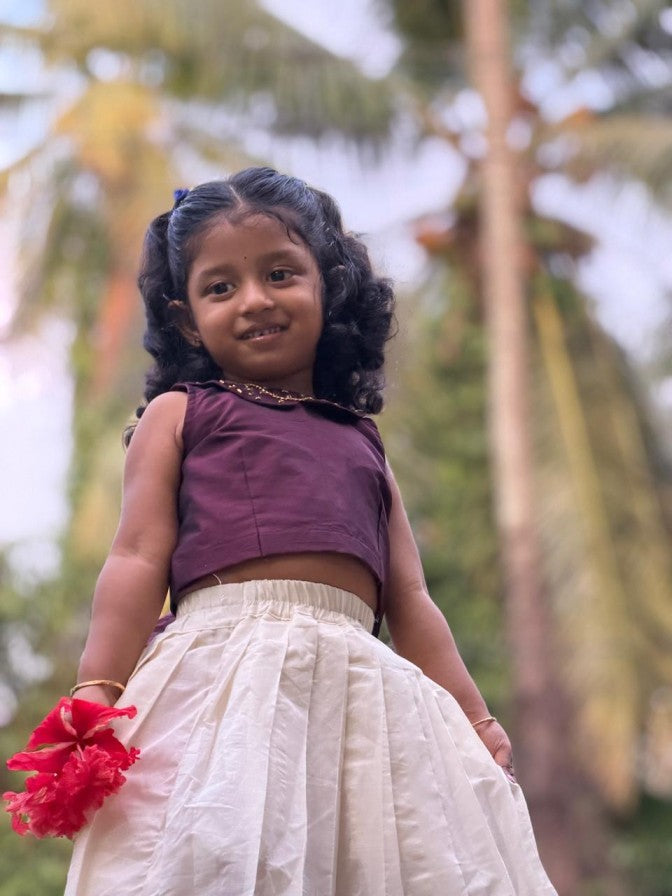 Kerala kasavy skirt and Polycotton blouse