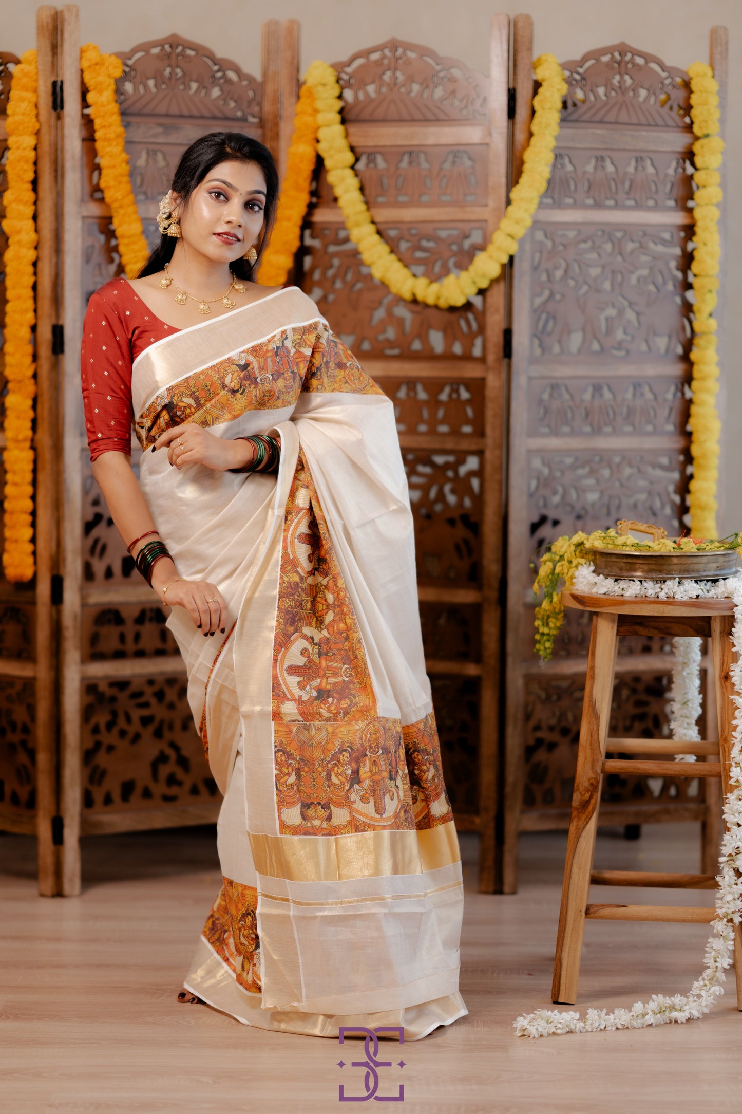 Gold Tissue Saree