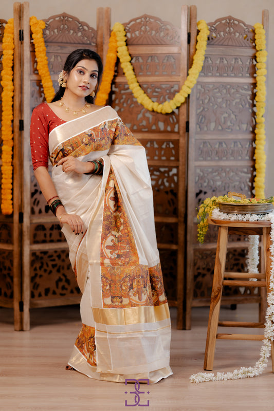 Gold Tissue Saree