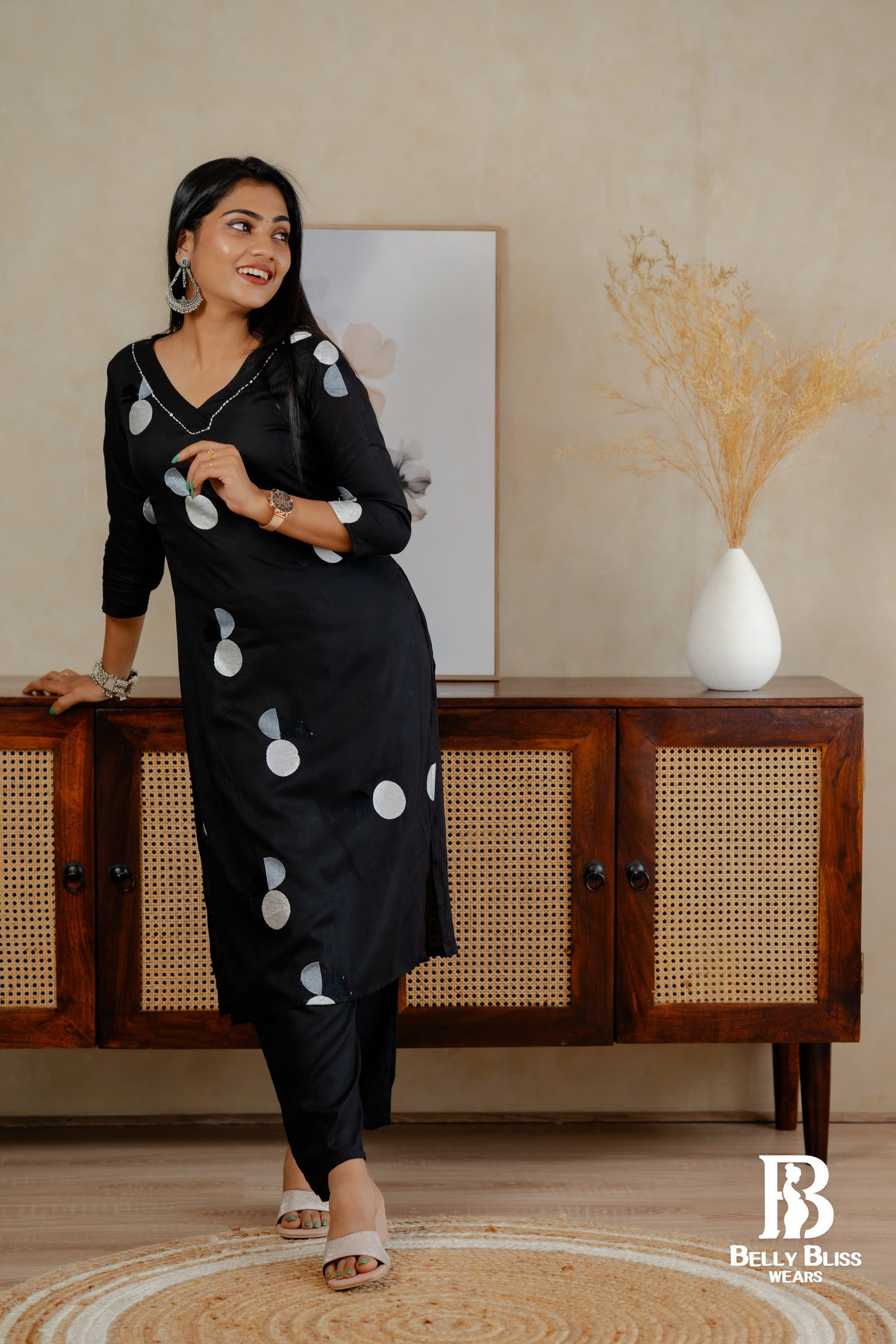 Rayon embroidered coordset