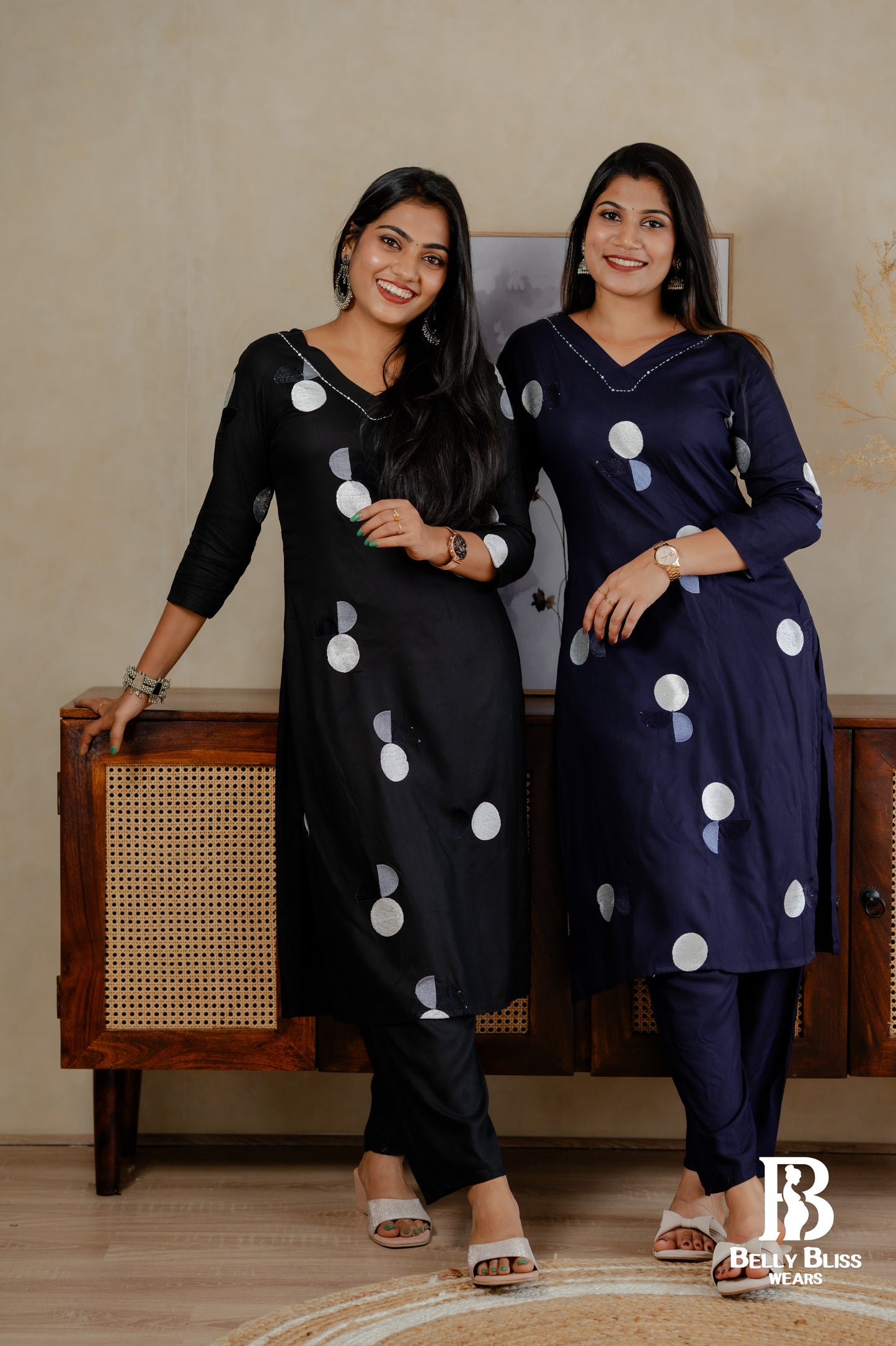 Rayon embroidered coordset