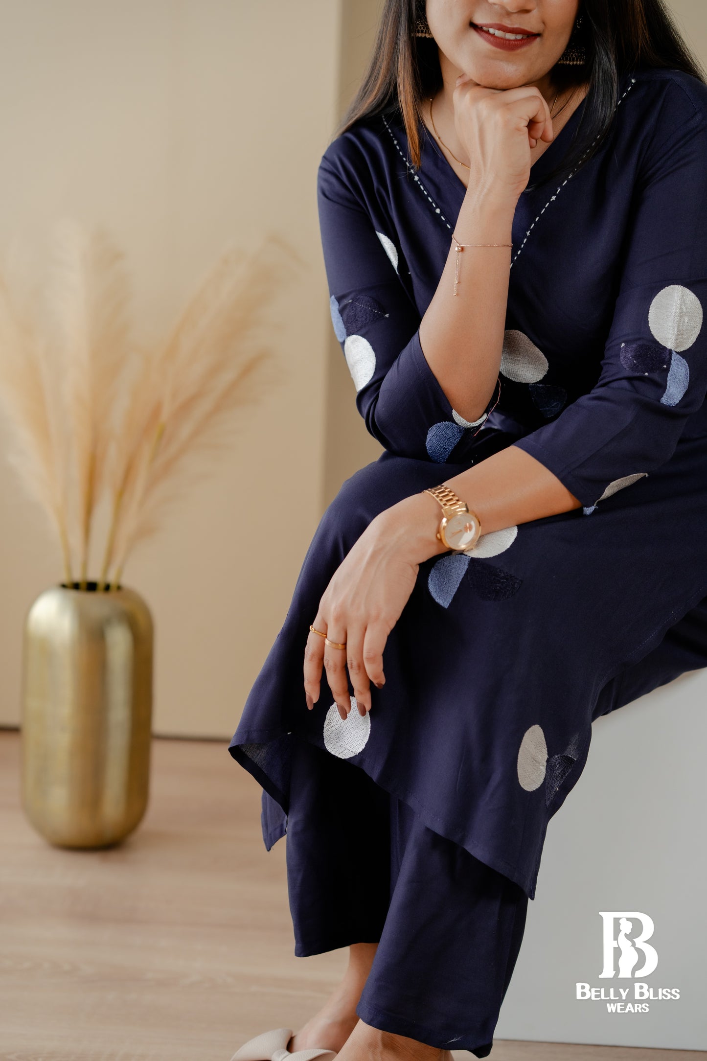 Rayon embroidered coordset