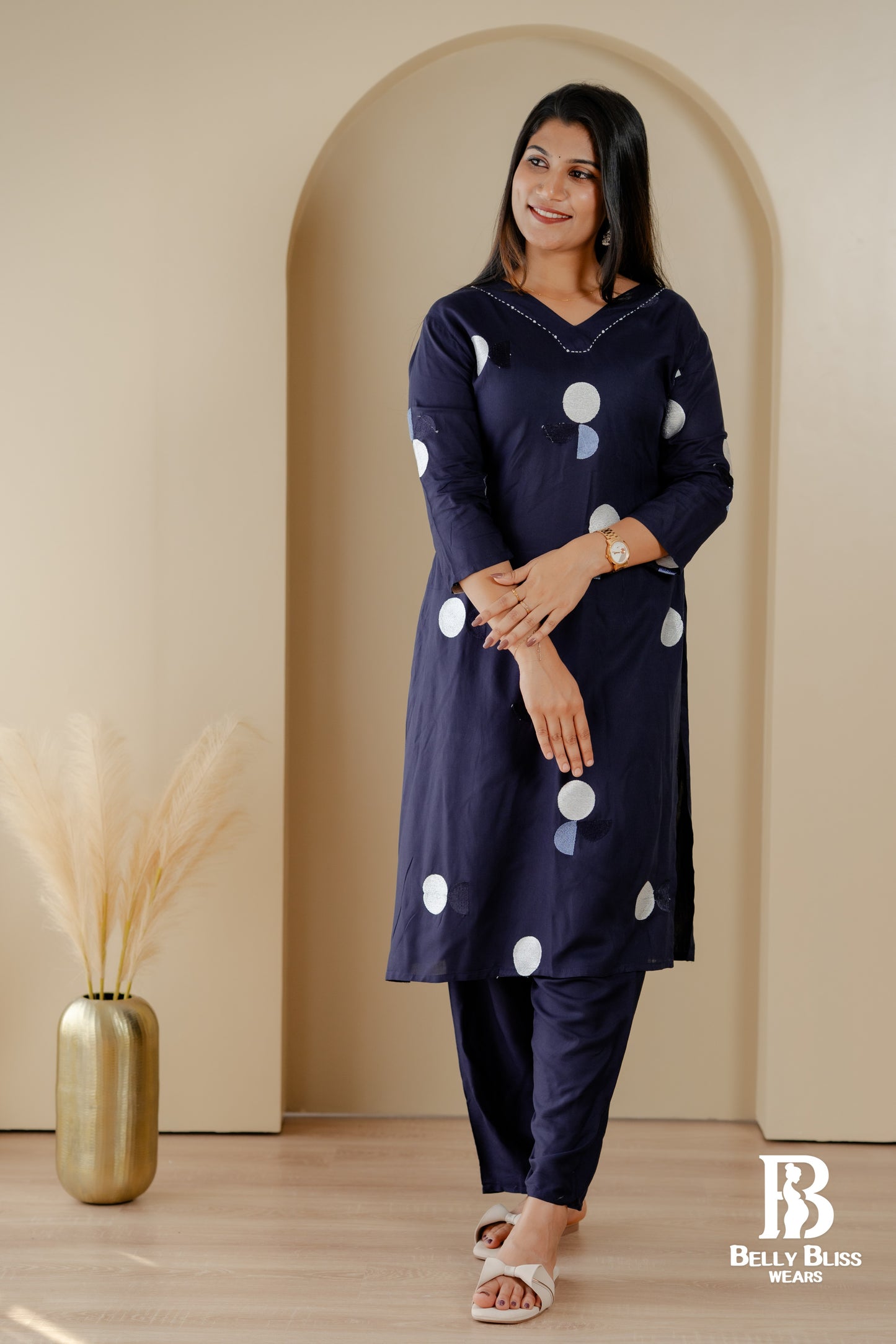 Rayon embroidered coordset