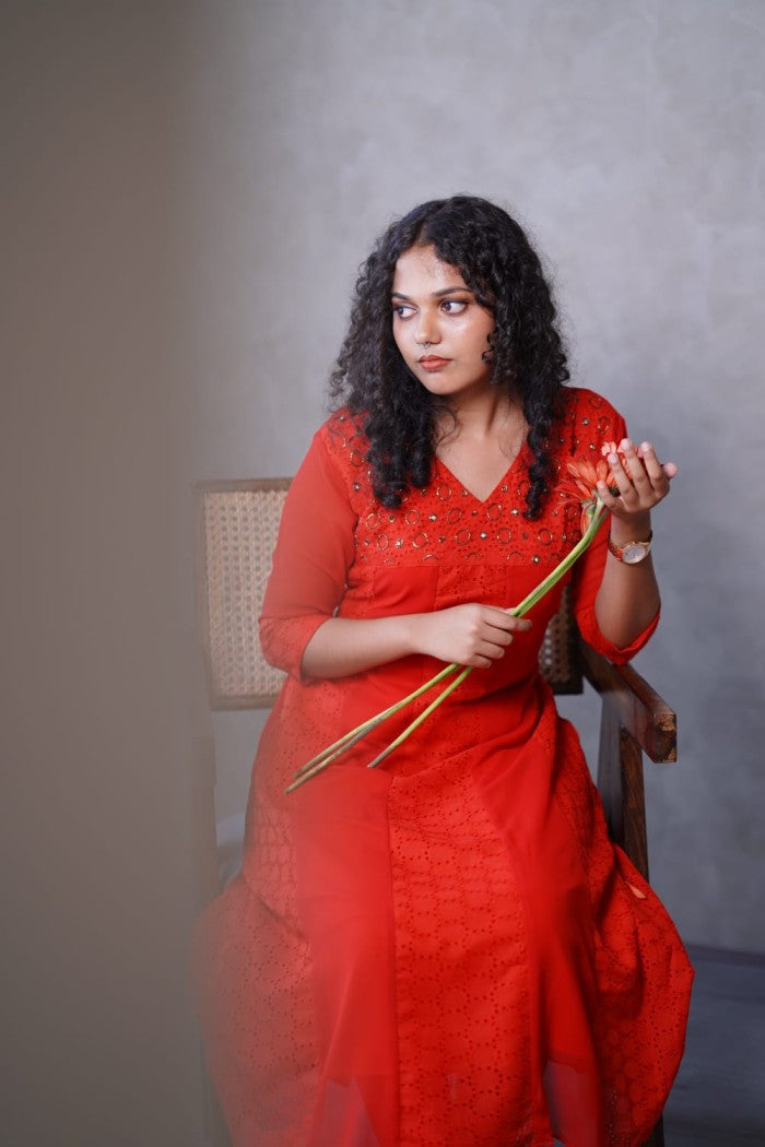Georgette and hakoba aline kurthi