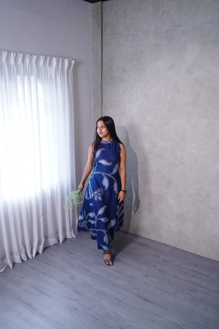 Cotton abstract print offshoulder coords