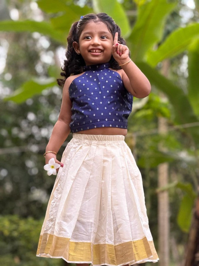 Kerala kasavy skirt and  Polycotton blouse