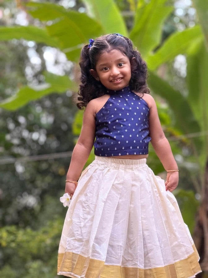 Kerala kasavy skirt and  Polycotton blouse