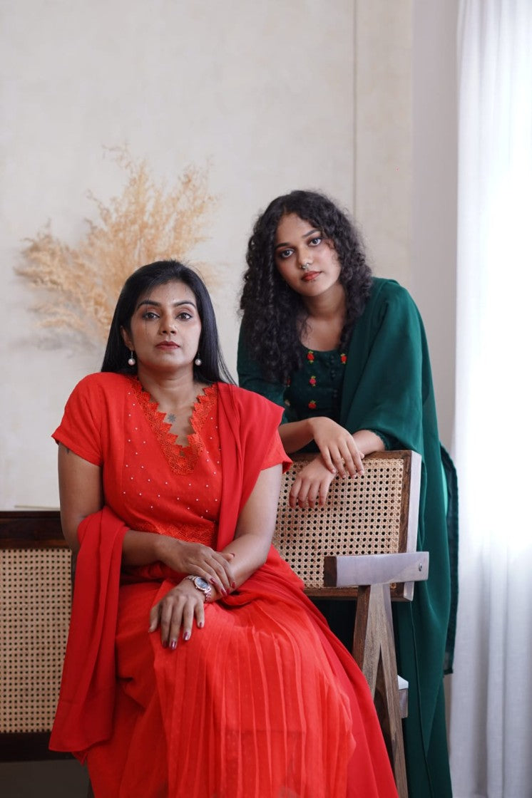 Georgette A-line kurthi